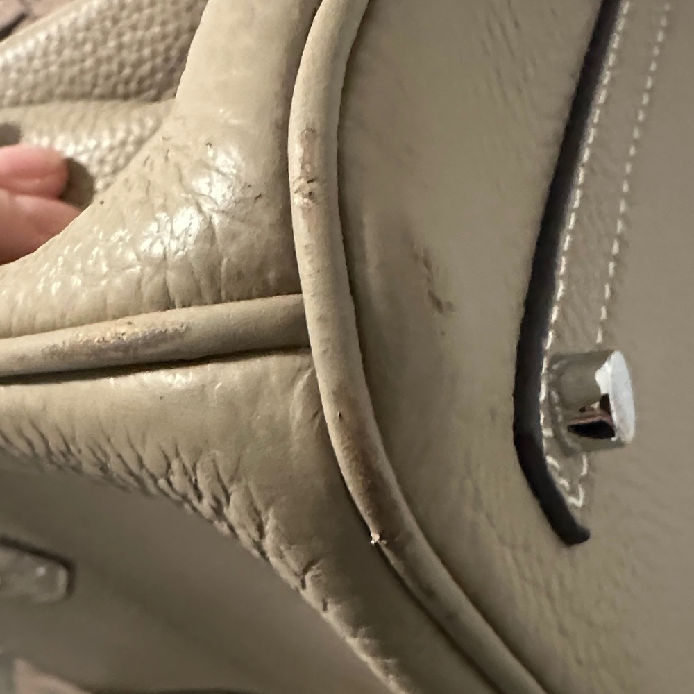 Birkin Hermes Style Bag - Elegant Taupe Gennuine Leather Handbag 35cm - Picture 12 of 15